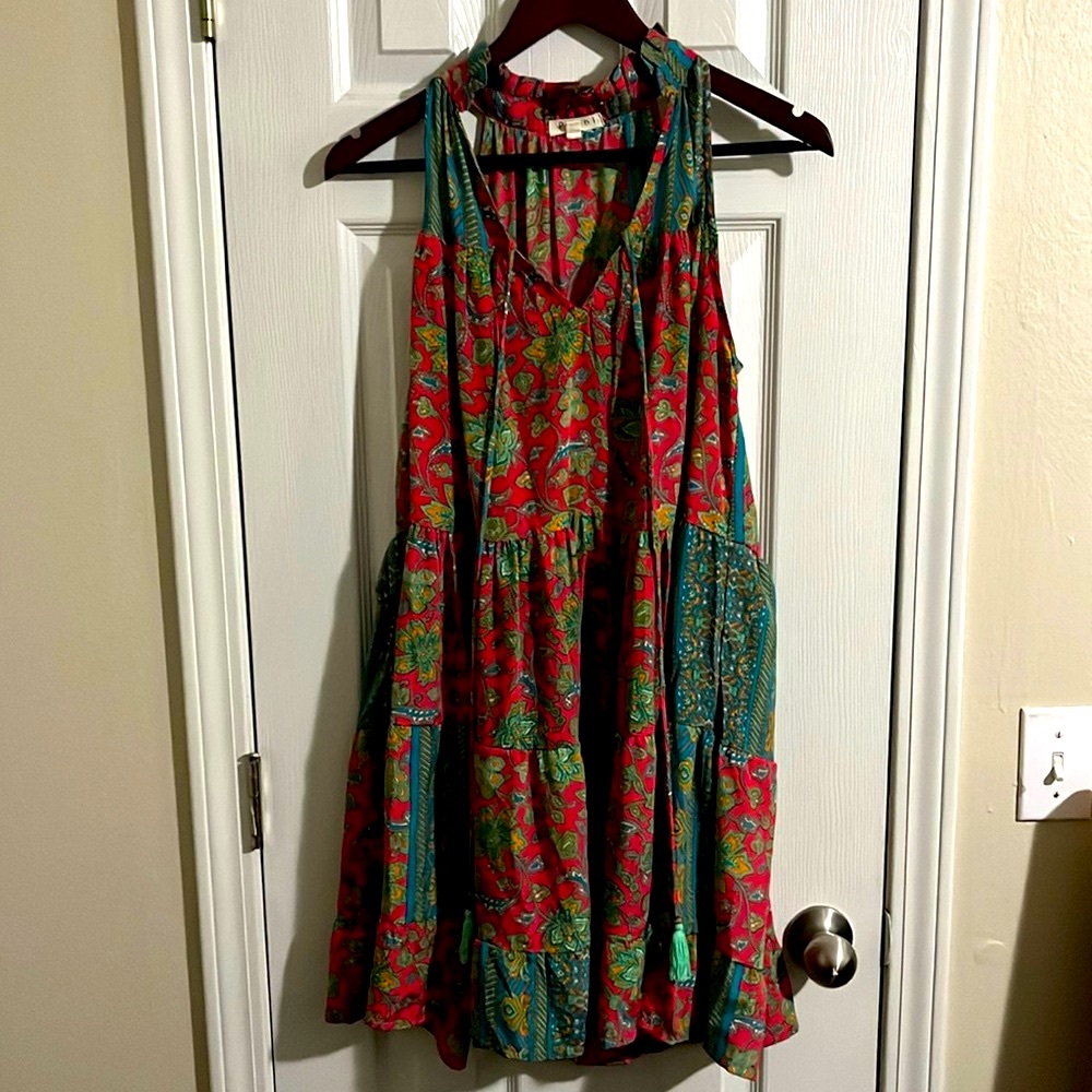 Paani Boho Multi-Color Dress - Size Medium.
